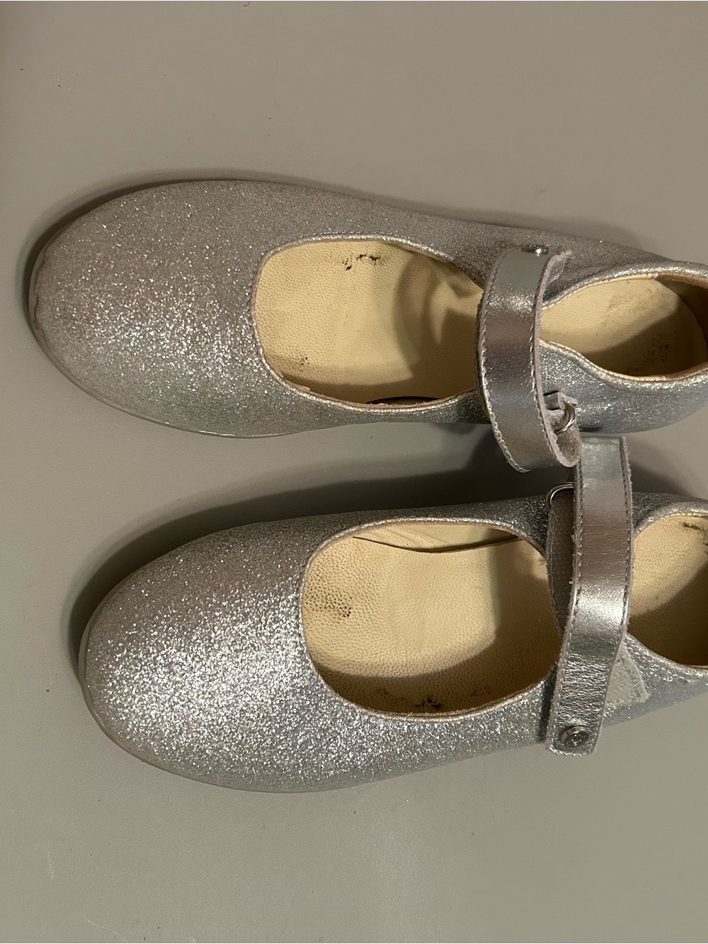 Naturino Girls Silver Glitter Mary Jane Shoes